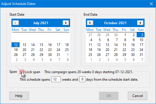Adjusting Schedule Dates Interactively