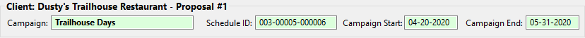 Client Schedule Information Client Schedule Information