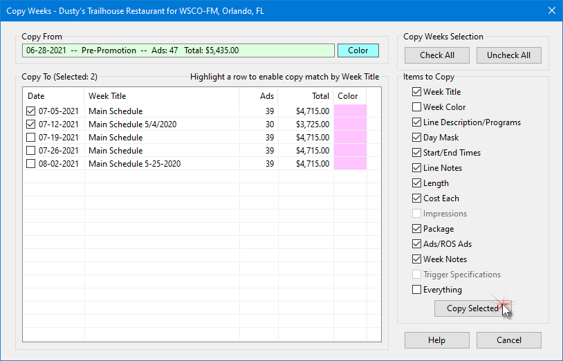 Copy Parts of This Week