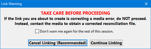 Link Warning