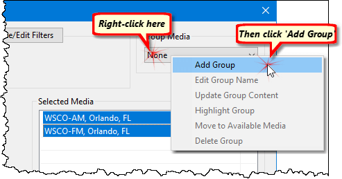 Adding a New Media Group