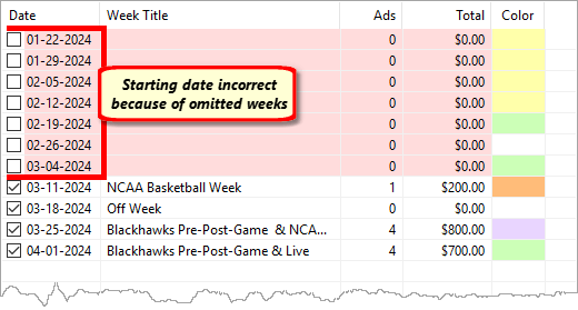 Starting Date 3/11 Instead of 1/22 Starting Date 3/11 Instead of 1/22