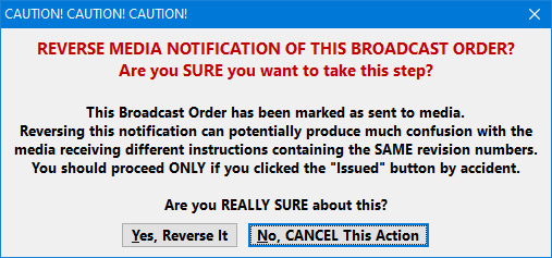 Reversing Issue to Media Notification Reversing Issue to Media Notification